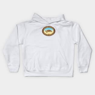 Cayman Islands, Sea Turtle Basking on the Beach Kids Hoodie